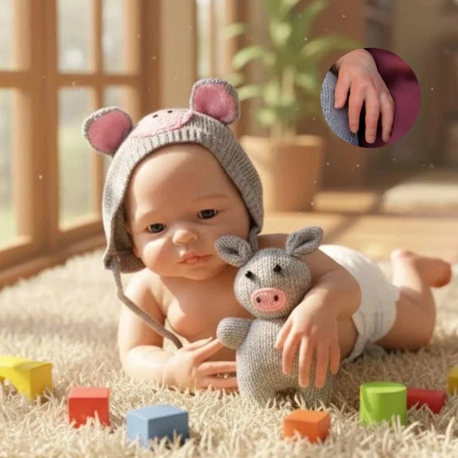 

18 Inch Solid Silicone Newborn Baby Girl Handmade Soft Touch Bebe 3D Painted Newborn Baby Doll For Birthday Gifts