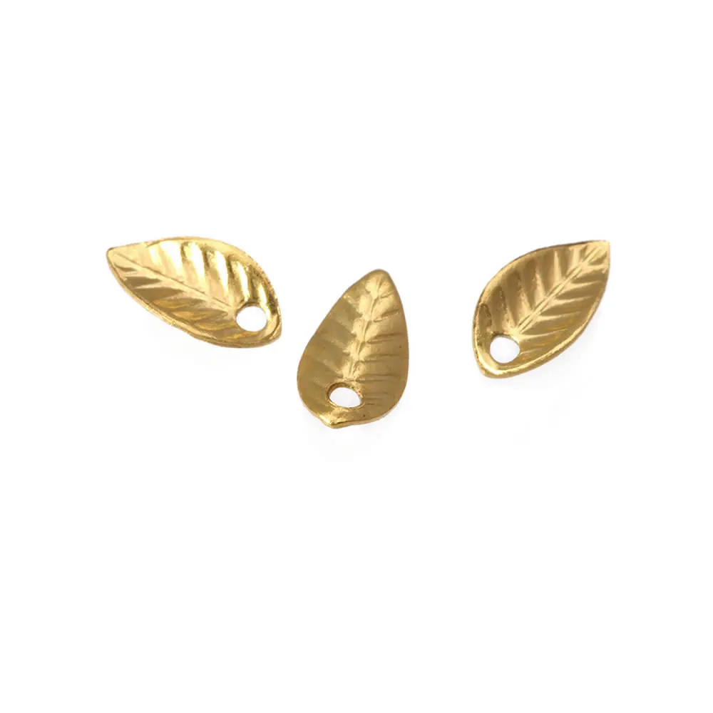 Not Plated Color Brass Small Tree Leaf Leaves Charms Necklace Earrings Diy Jewelry Accessories Making Rosediy official-website