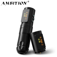 Ambition Shura-X Wireless Tattoo Machine 3.5mm+4.0mm Stroke 1-12V Voltage Battery 1800mAh Double Bearing Direct Drive Tattoo Pen