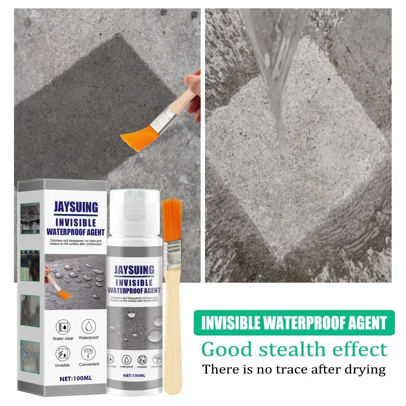 Invisible Waterproof Agent Water-proof Spray Waterproofing Gel Anti-Leak Glue Strong Adhesive Sealant Patch Paint with Brush