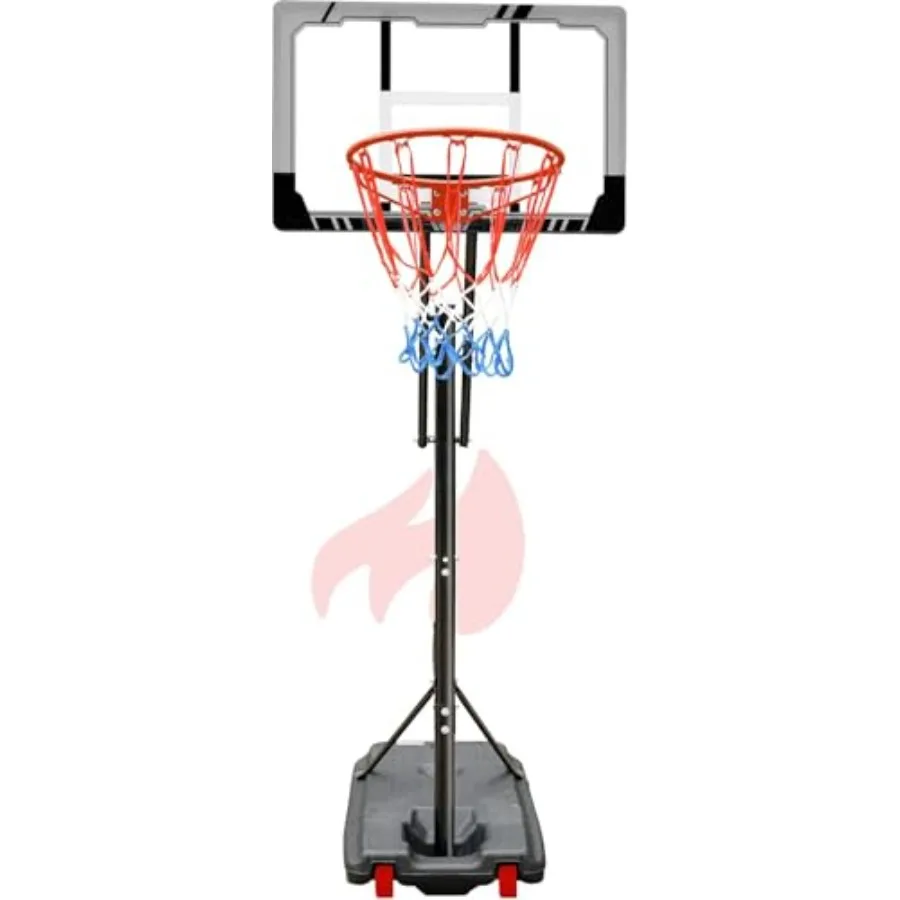 Draagbaar basketbalringsysteem met verstelbare hoogte van 4,9 tot 8,5 voet met een onbreekbaar bord van 32 inch, ideaal voor