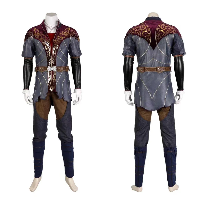 Game Astarion Cosplay Costume Fantasy Battle Suit   For Adult Men Halloween  Fantasia Outfit