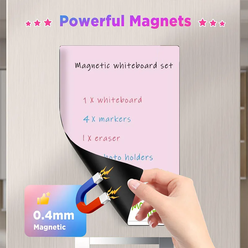 

A3/A4/A5 Magnetic Whiteboard for Fridge Small White Blackboard Board for Magnets White Marker Erasable Board Marker Magnets