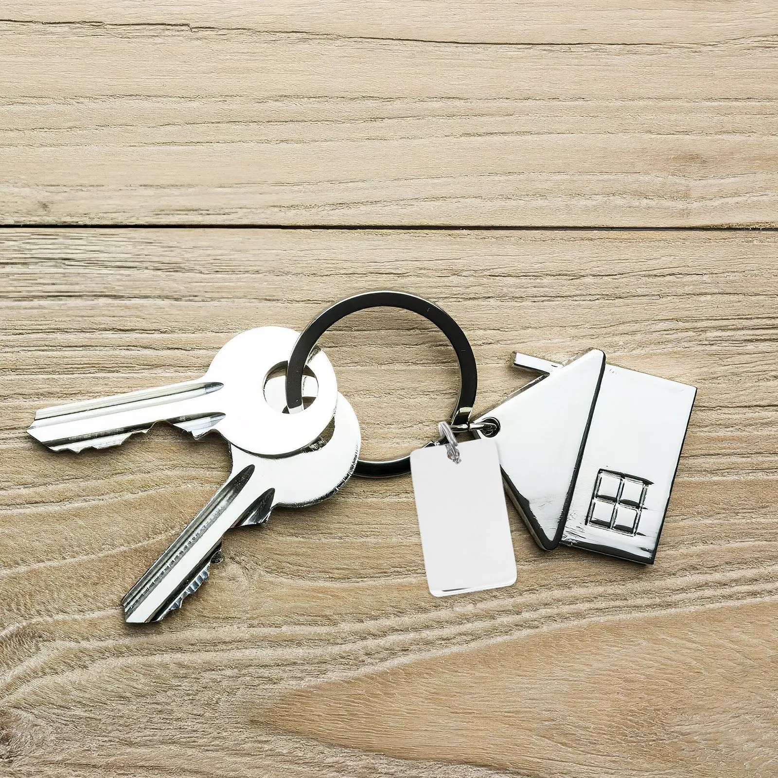 5Pcs Stainless Steel Blank Tags Rectangular Engraving Blanks for DIY Pet Id Stamping Luggage Keychain Tags Stamping Metal Blanks