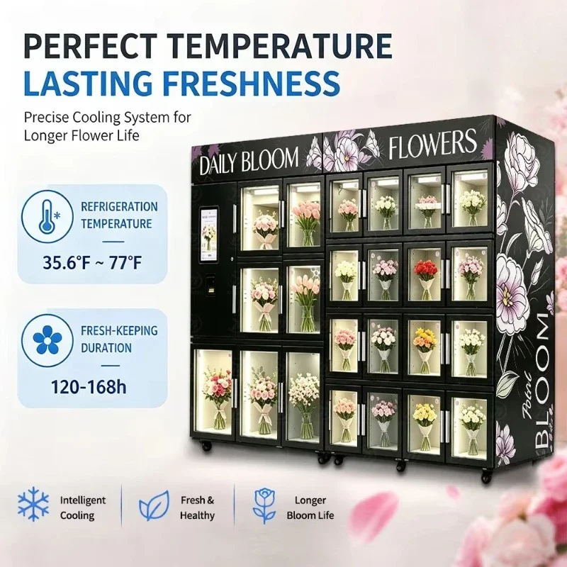 Flower Vending Machine Price Automatic Touch Screen Self Service Commercial Fresh Bouquet Distributeur De Fleurs