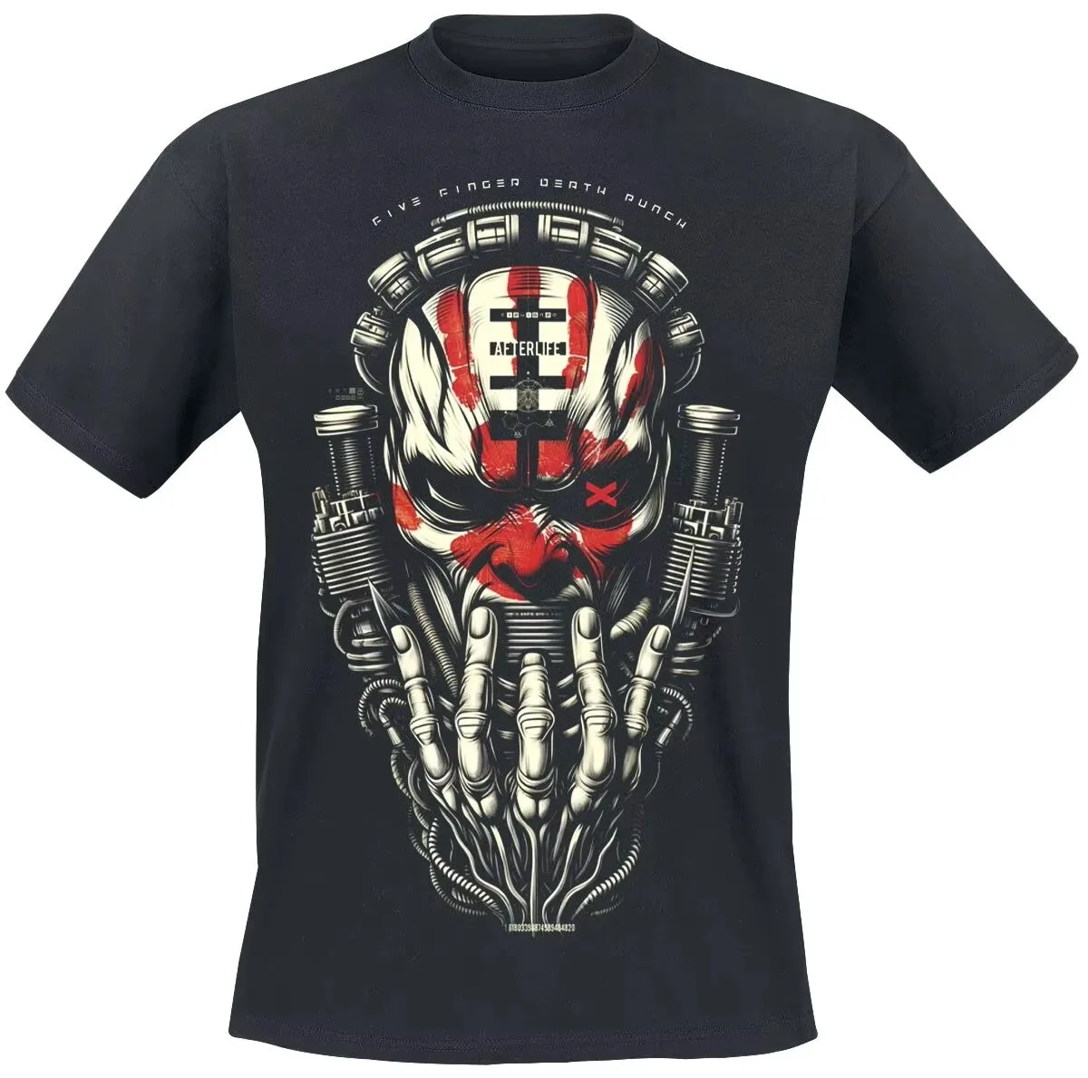 Five Finger Death Punch Cyber Knucklehead Mechanical Skull 5FDP Band Graphic T-Shirt Cotton Men Women Streetwear Tee
