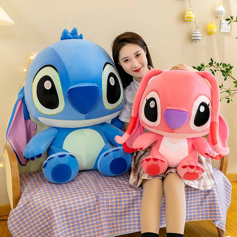 Kawaii Stitch peluche bambola riempita morbido cuscino per dormire per bambini regalo di compleanno simpatico peluche per ragazze regalo di festa