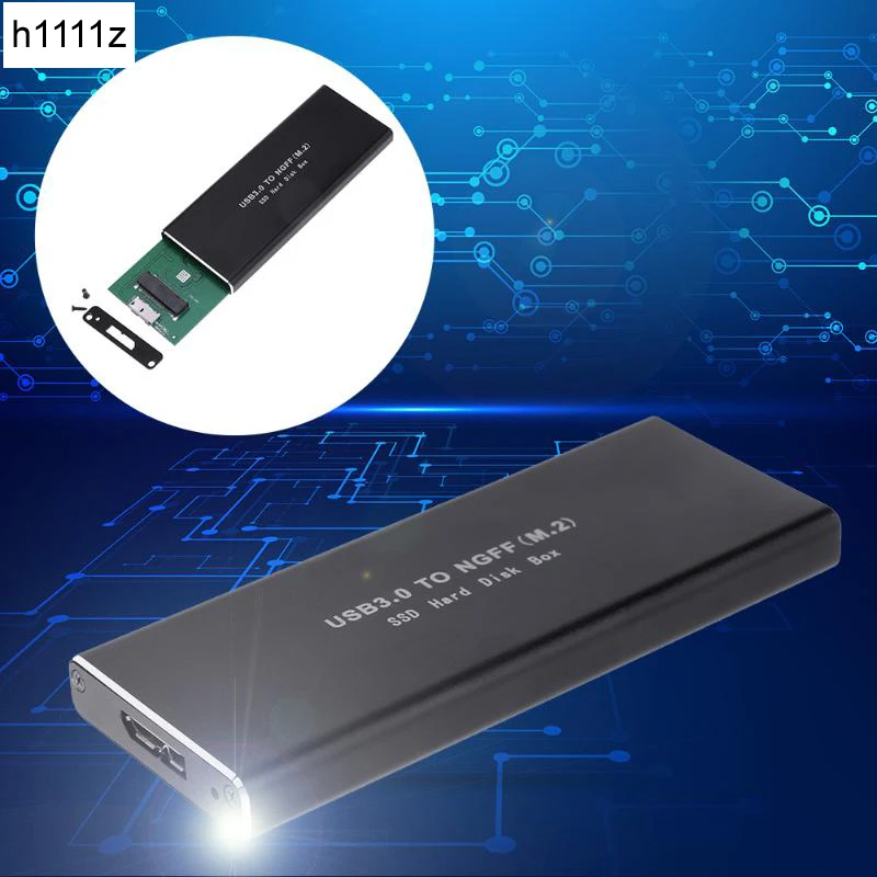 

USB 3.0 M2 SSD Enclosure Case USB3.0 to M.2 NGFF External Solid State Drive Enclosure SSD Box Support 2230 2242 2260 2280 M2 SDD