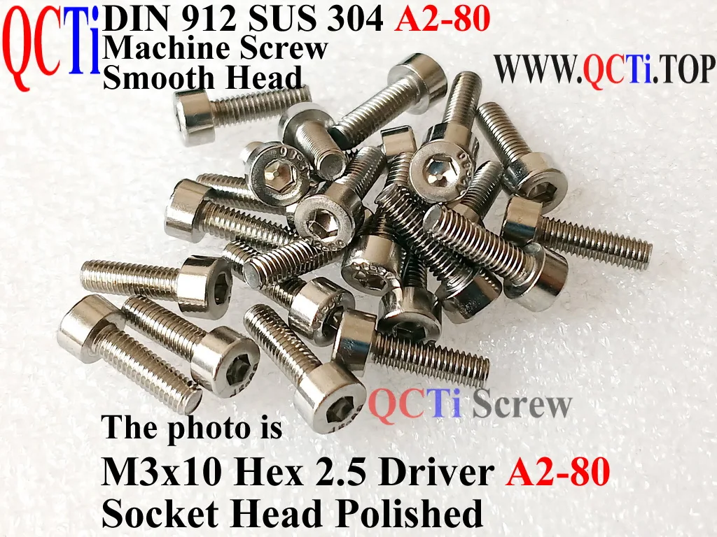 M3 / 3MM IN ACCIAIO INOX vite a testa cilindrica Allen Bulloni