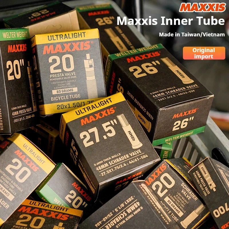 

MAXXIS Bicycle Tire Inner Tube 20/26/27.5/29 Inches 700X23/33C AV(SV) FV(PV) 0.8mm Lightweighting for MTB Foldable vehicle