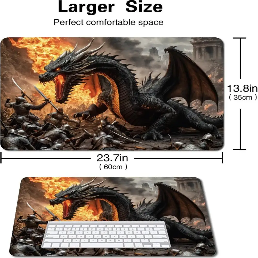 Flying dragon pattern patterncard playmat with zone magic mtg DeskMat gamer keypad expansion gaming mouse pad office 14*24in