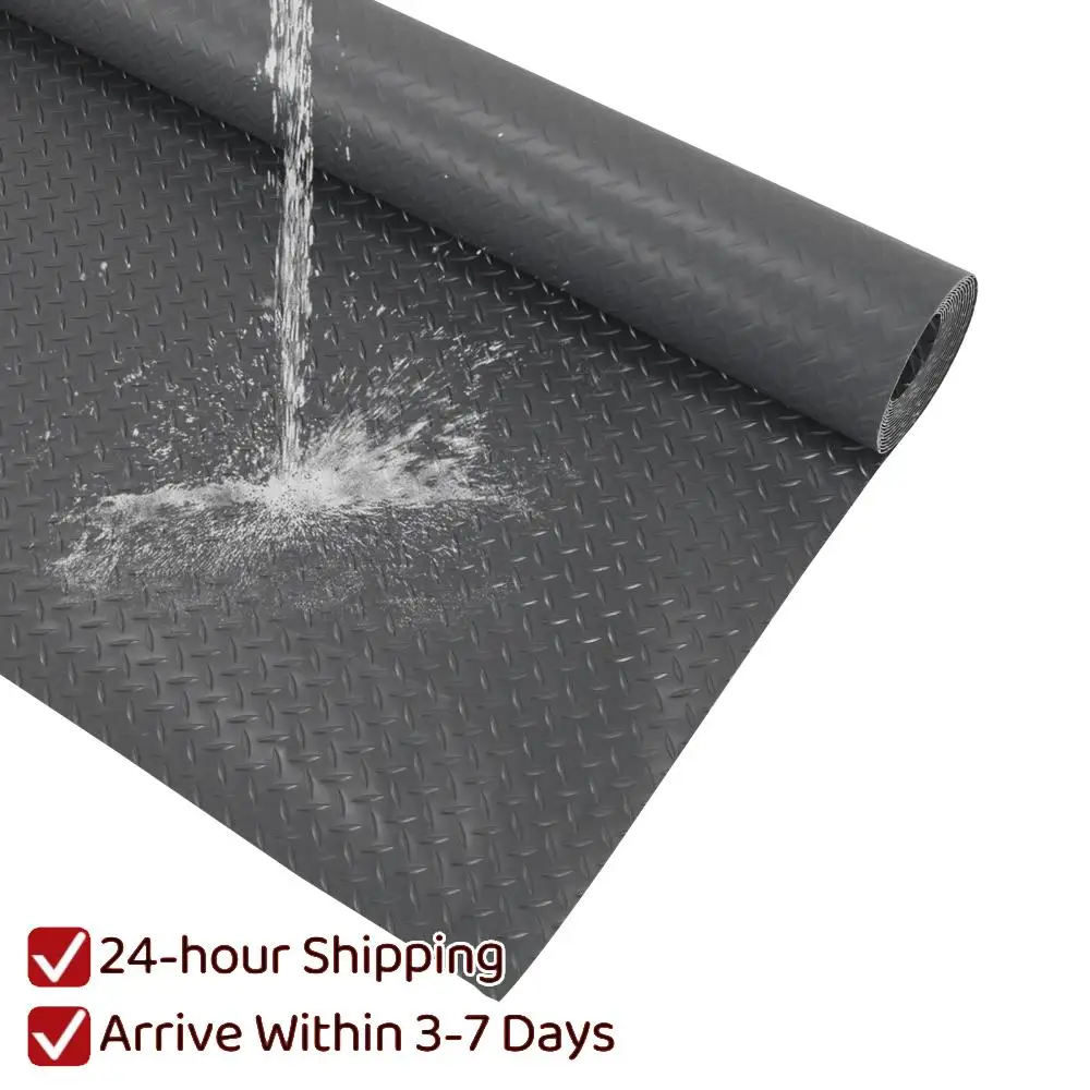 

7.9x21/32.8 FT Floor Protector 2.5mm Golf Cart Parking Mat Diamond Plate PVC for Truck Trailer SUVs Van Golf Cart Motorcycle