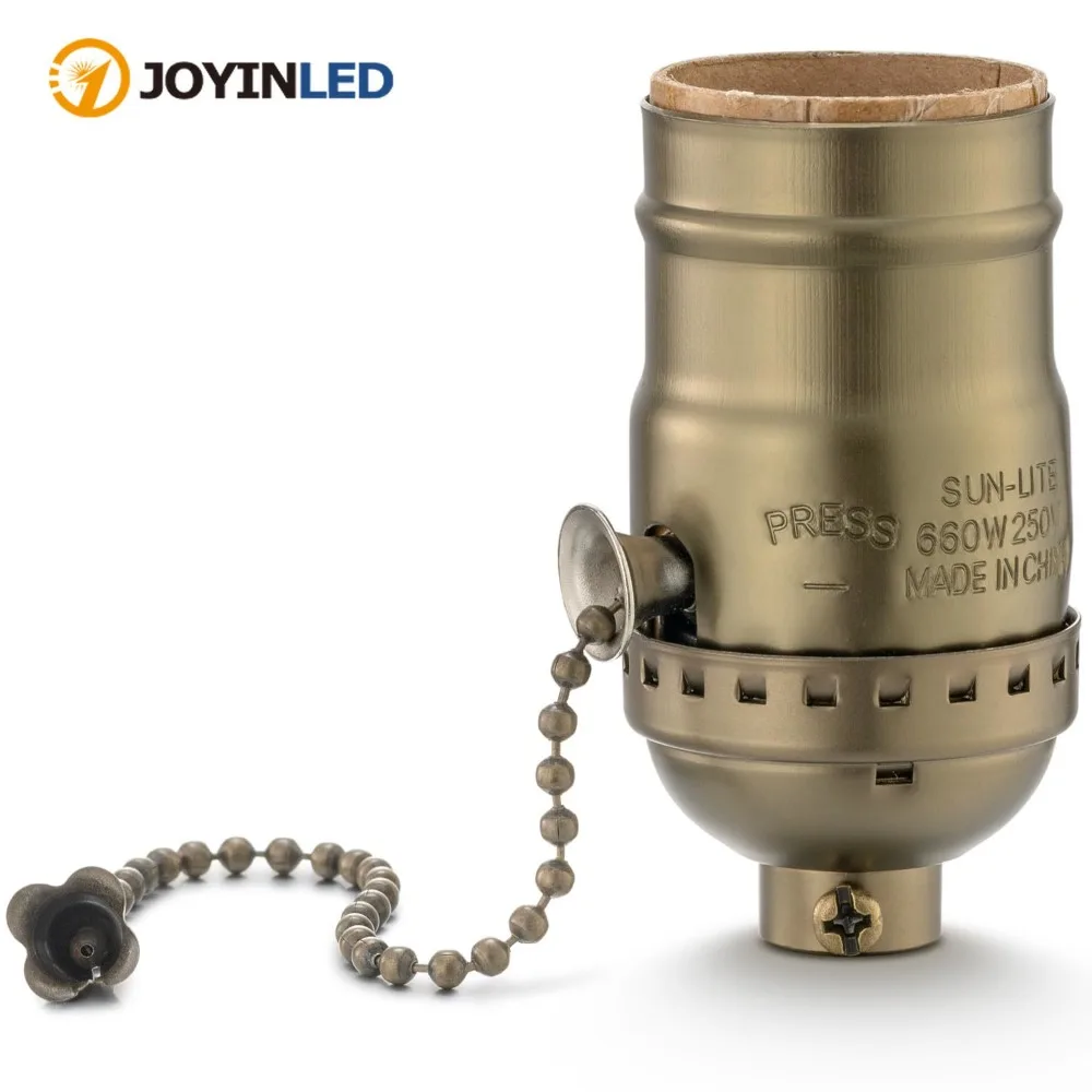 JOYINLED 1/10PCS Light Bulb Socket with Pull Chain Lamp Switch, Pull Chain Lamp Socket E27 Lamp Base for Table and Floor Lamps