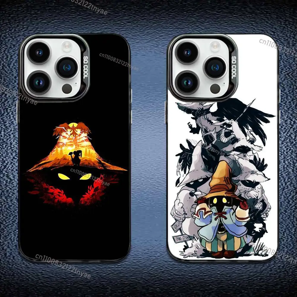 

M-Moogle Final Fantasy Vivi Phone Case For iPhone 17,16,Pro,Max,e,15,14,Plus,13,12,Mini,11, Matte Colored Silver Luxury Cover