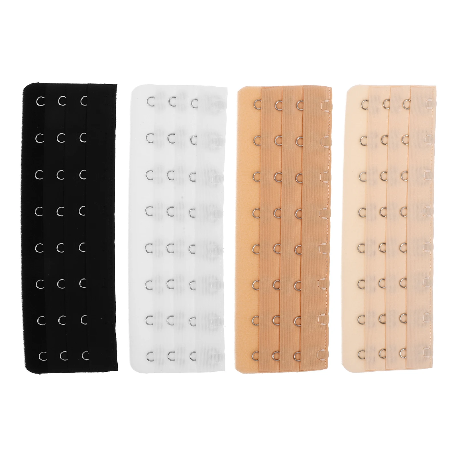 4 pezzi di estensione del reggiseno gancio per chiusura posteriore regolabile tessuto confortevole accessorio per lingerie durevole in metallo ampia fascia elastica modellante