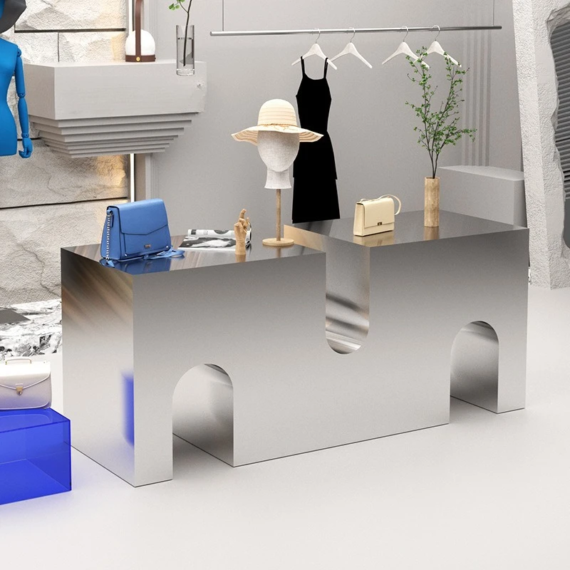 Stainless steel brushed display stand