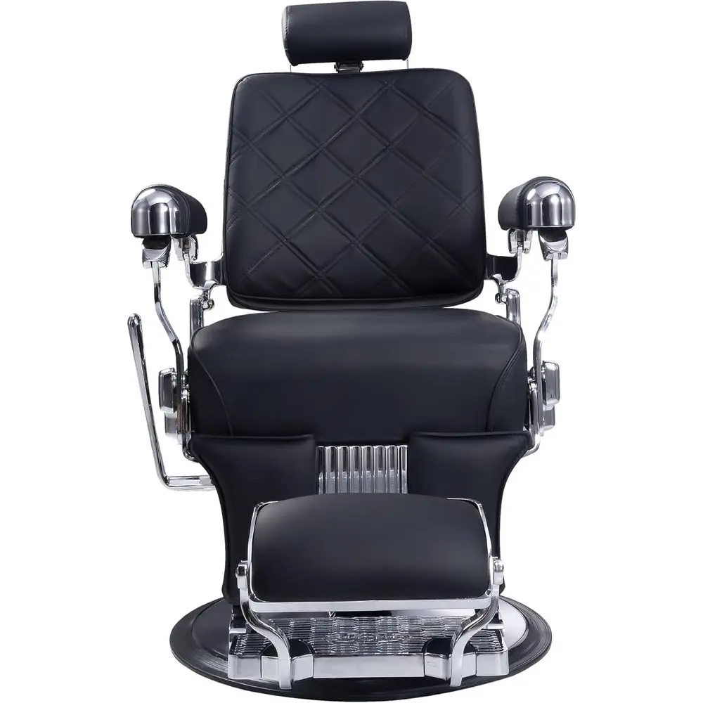 

Sturdy Hydraulic Barber Chair - 700lbs Capacity, Reclining Salon Seat with 360° Swivel and Adjustable Headrest