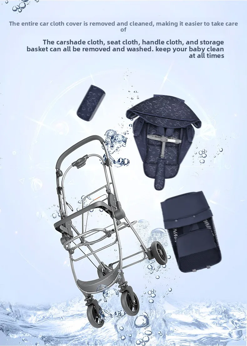 Детская коляска Высокий пейзаж может быть сидить, складной портативный амортизатор