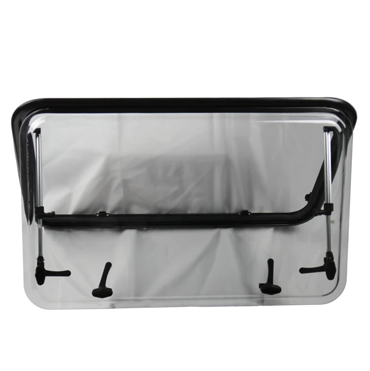 800*500mm Aluminum Alloy RV & Travel Trailer Camper Window Round Corner Emergency Exit Acrylic Window Custom Sizes