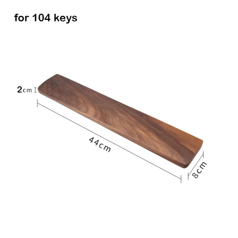 New Wooden Keyboard Wrist Rest for 60/87/104 Keys Stain Resistant Rest Palm Pad Walnut Wood Ergonomic Mechanical Keyboard Pad