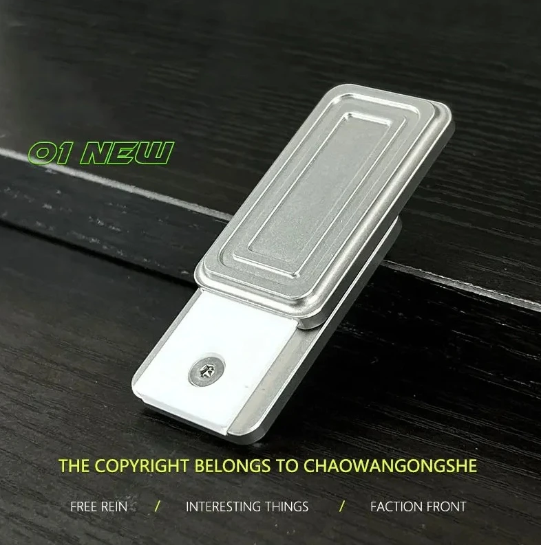

New Stainless Steel Double Track Dense Mechanical Nail Top Push Card Fingertip Gyroscope Pressure Reducing Artifact Bell Coin