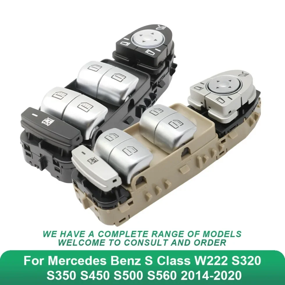 

Car Front Door Power Electric Window Lifting Control Switch For Mercedes Benz S Class W222 S320 S350 S450 S500 S560 2014-2020