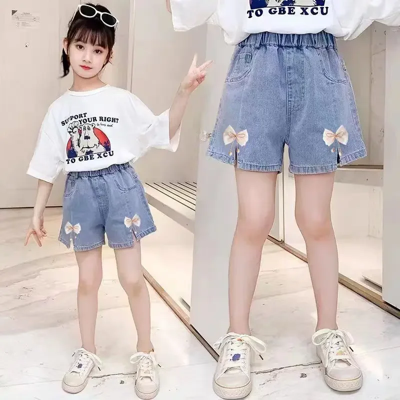 2023 Kids Baby Girls Summer Denim Clothing Shorts Pants Jeans Clothes Children Girl Casual Short Trousers Infant Bottoms