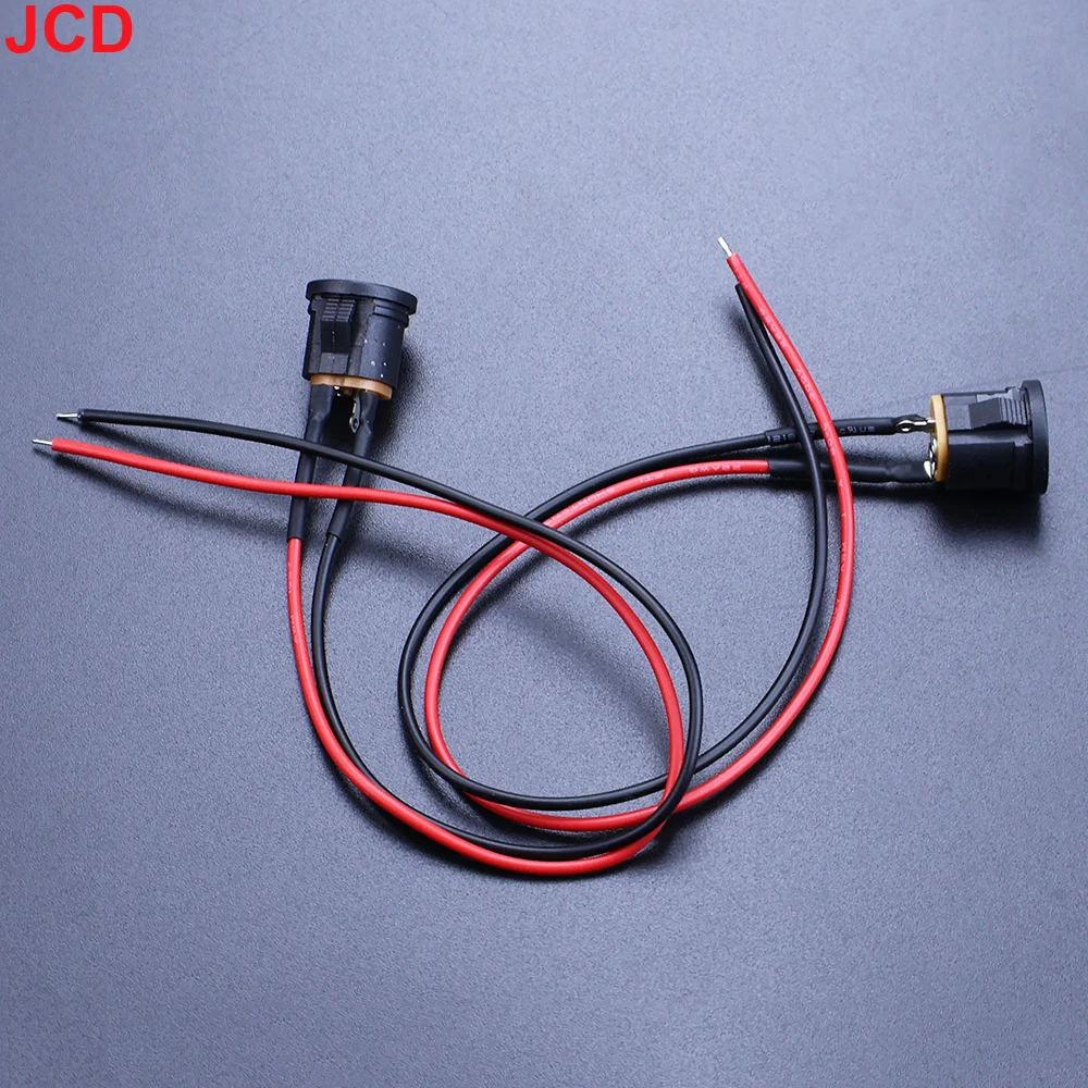 JCD 5/10pcs 5.5 X 2.1mm 5.5*2.5mm Convenient Snap Type DC Power Jack Socket Female Panel Mount Connector Port 5.5*2.1/2.5mm