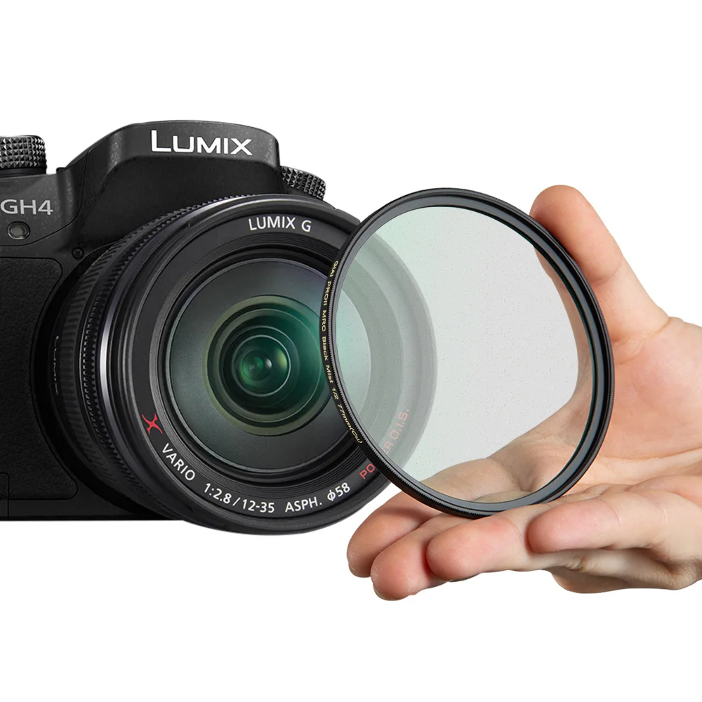 GiAi 블랙 미스트 필터 Cu 프레임 소프트 확산 효과 초상화 비디오 52mm 58mm 67mm 77mm 82mm
