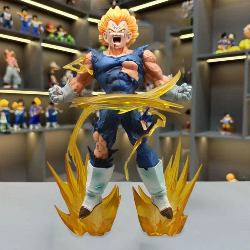 26cm Anime Vegeta Dragon Ball Figure PT Majin Vegeta Action Figures A Burst of Gas PVC Collection Model Toys Ornamen Doll Gifts