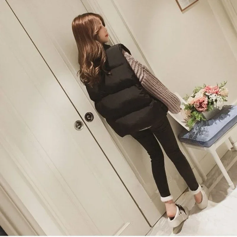 Women Winter Warm Cotton Padded Puffer Vests Sleeveless Parkas Jacket