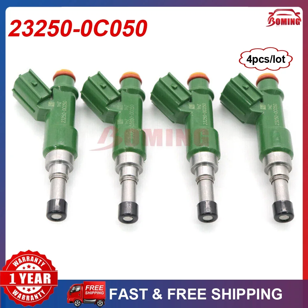 

Топливные форсунки 23250-0C050 для Toyota Hilux Land Cruiser Prado Fortuner Tacoma Hiace Coaster Innova 4runner 2693cc 2.7L, 4 шт./партия