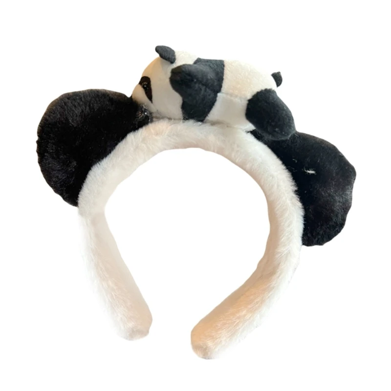 Lovely Panda Plush Headband Cartoon Hairhoop Women Face Washing Hairband Family Gathering Headpiece Party Drop shipping