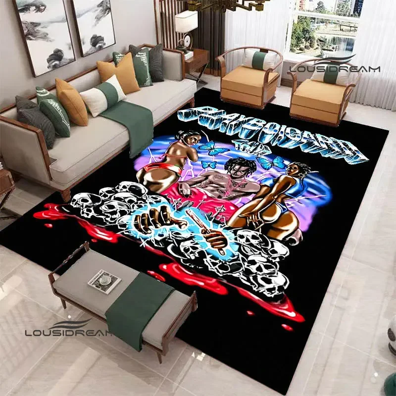 Hip-hop Playboi Carti Printed Carpet Non-slip carpet Yoga mat carpets for living room area rug Door pad anime rug birthday gift