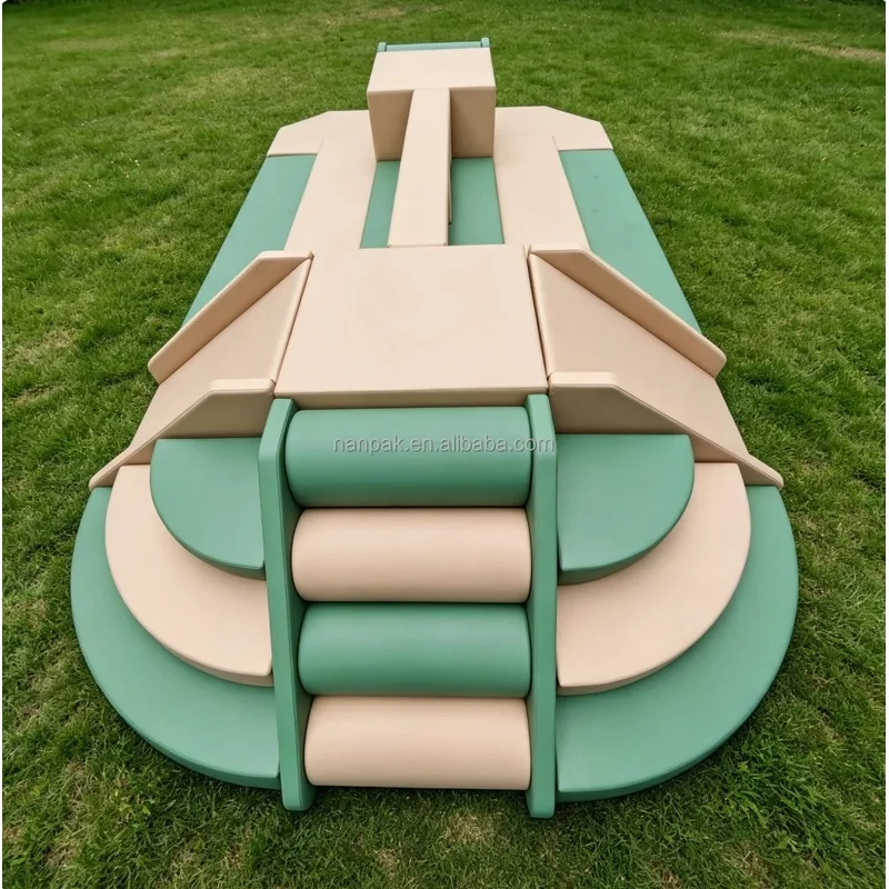 Pastel Color Soft Play Set Toddler Sensory Integration Training Foam Climber Indoor Soft Playground Blocks for Party Rental