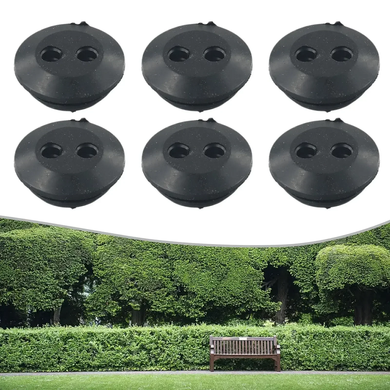 Fuel Tank Rubber Grommet 2 Holes 6Pcs Hedge Trimmer Outdoor Power Equipment Seal Grommet String Trimmer Parts New