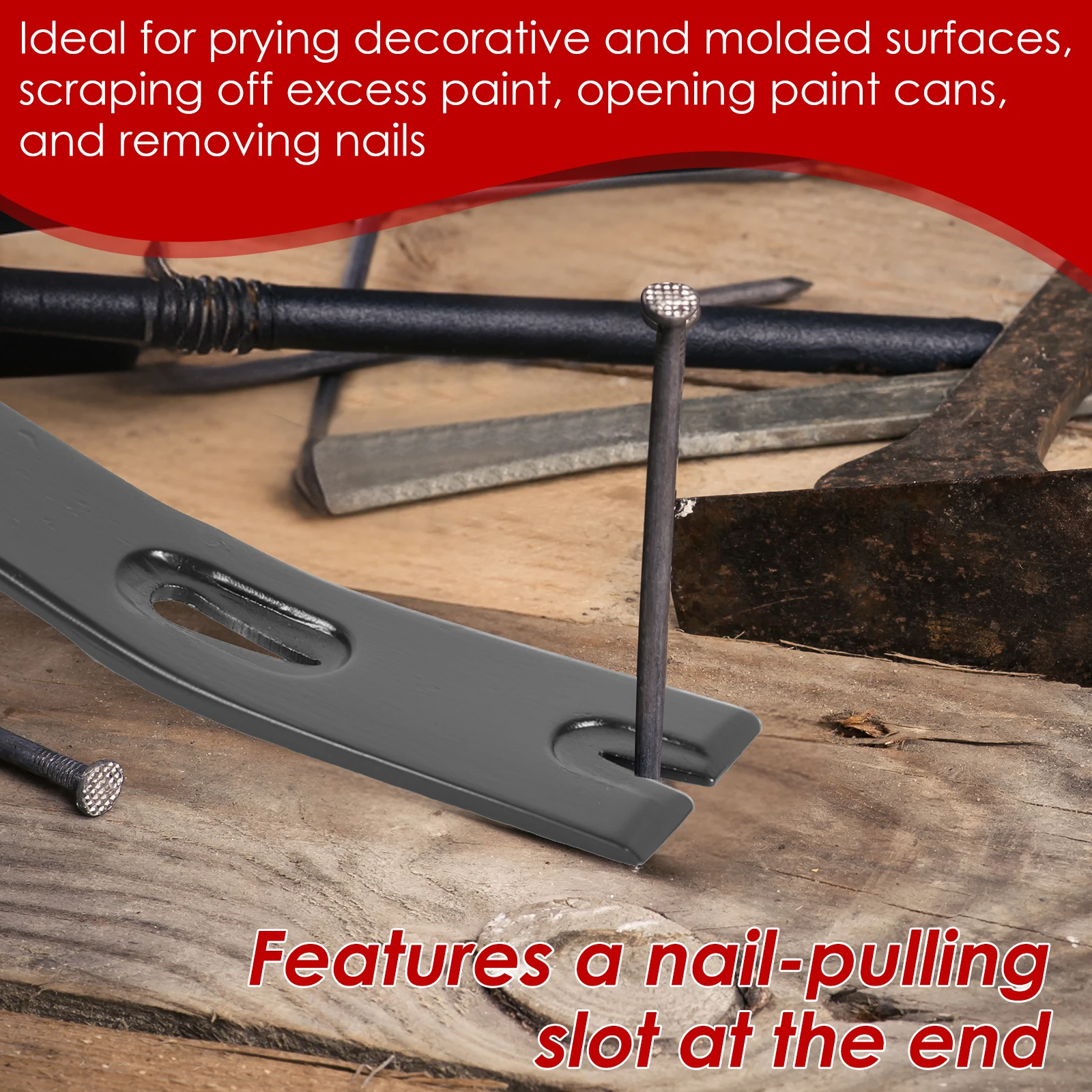 4Pcs Wooden Box Opener Nail Puller Carbon Steel DualPurpose Crowbar Multifunctional Household Nail Remover Woodworking Hand Tool