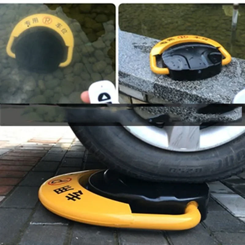 Remote Control + Automatic Parking Lock, Auto Induction Alarm Private Car Parking Latch, Carport Driveway Space Barrier Guard. B
