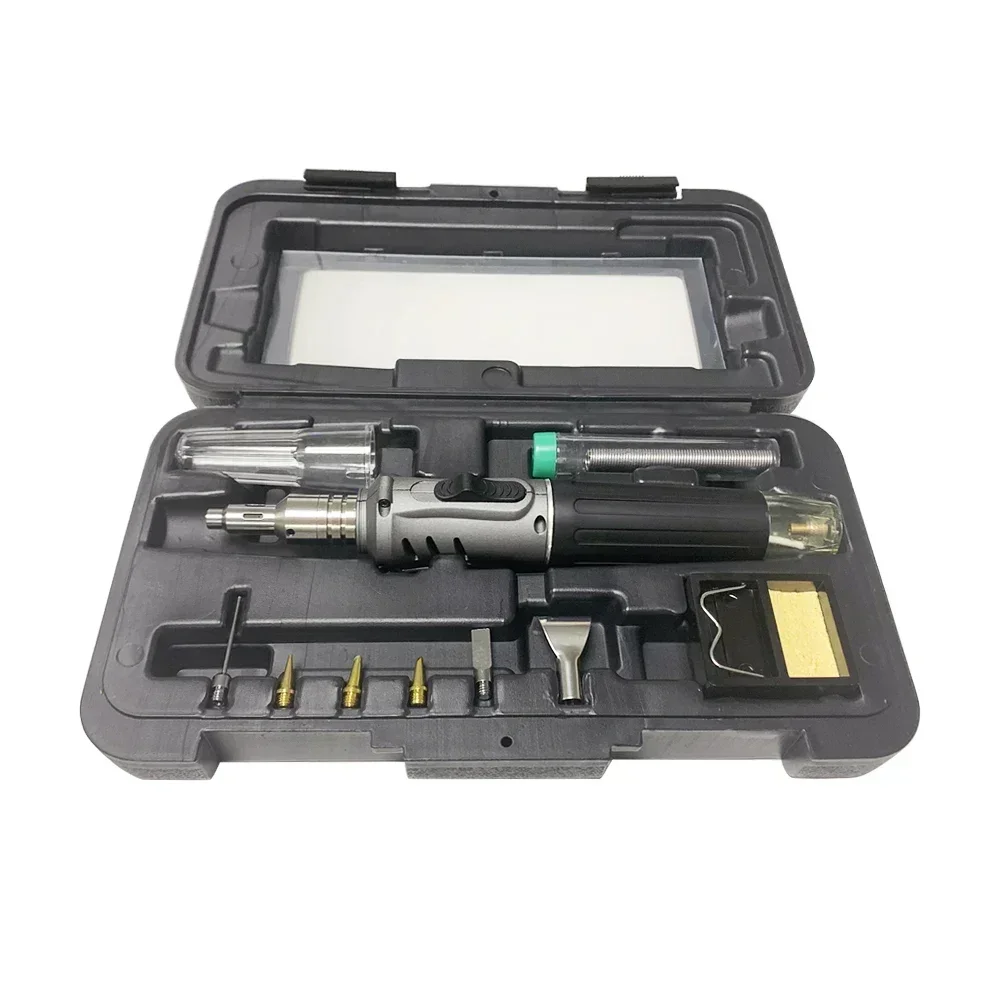 

10 in 1 butane gas soldering iron kit, automatic ignition soldering tool, portable electric soldering iron, gas pen