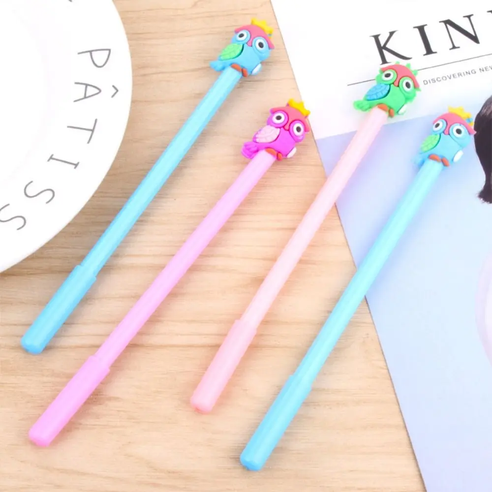 High Quality Plastic Owl Neutral Pen Quick Drying Stationery Owl Gel Pen Rollerball Pen School Office