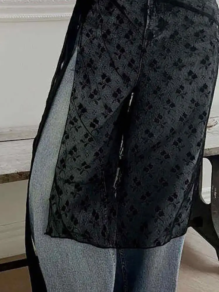 

Korean Women Lace Layered Gauze Skirt With Tie Up Y2k Streetwear Apron Wrap Skirt Lace Up Matching Pants Girl Stacked Wrap Skirt