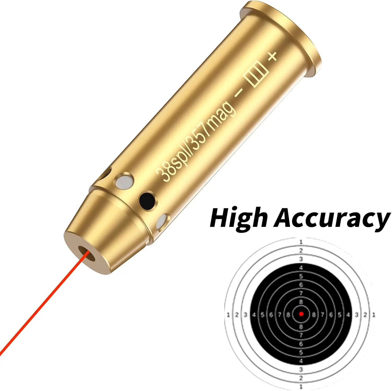 38SPL Laser Boresighter .38 Caliber Laser Bore Sighter Cartridge Red Boresighter Collimator