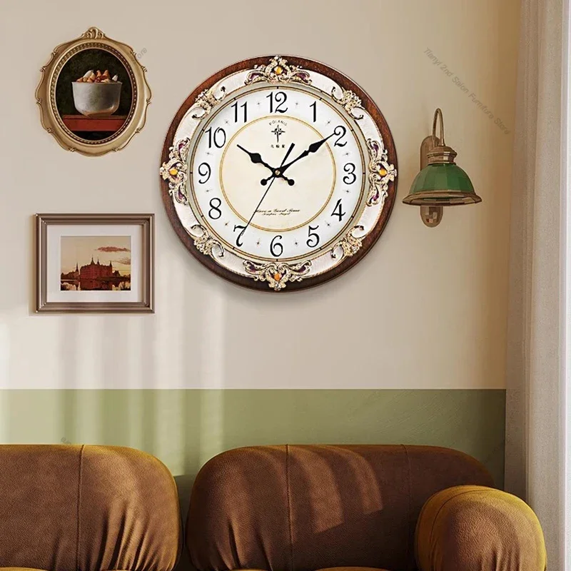 Nordic Living Room Wall Clocks Decoration Luxury Electronic Silent Wall Clocks Retro Italian Design Home Decor Reloj Pared LLWC