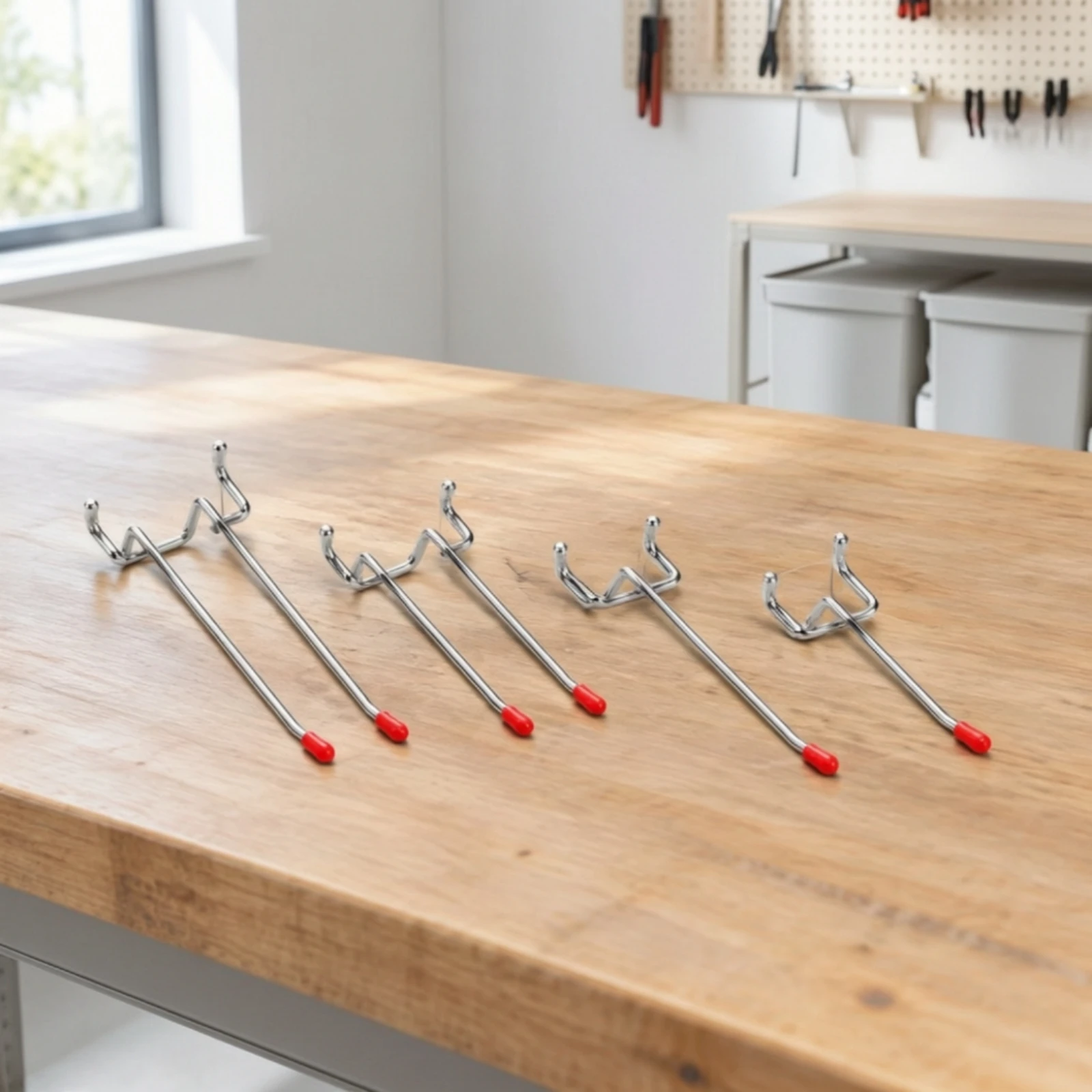 228 Pieces Pegboard Hook Set Rust-Resistant Stainless Steel Pegboard Hook Assortment Organization Hardware Space-Saving