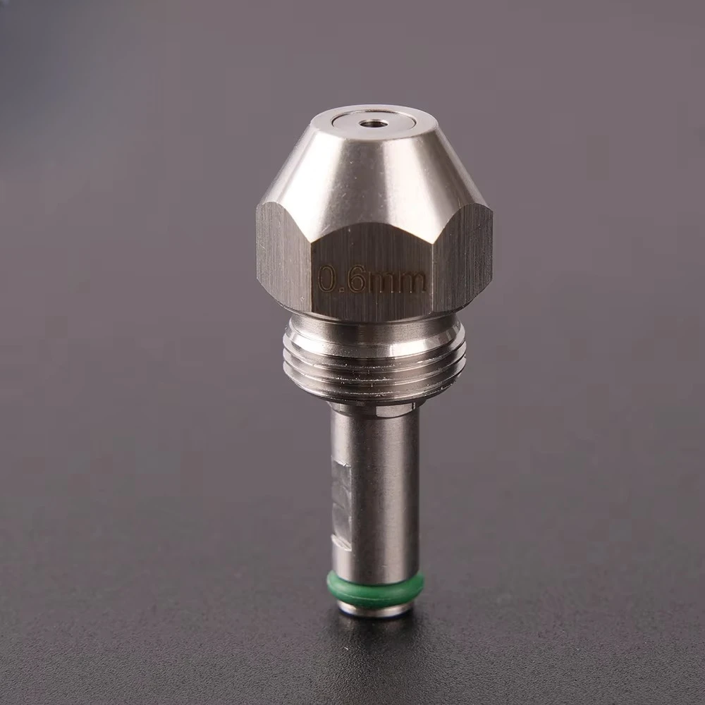 Stainless Steel Siphon Full Cone Oil Nozzle with Green Rubber for Waste Oil Burner Heavy Oil Burner Air Atomization