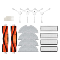 FSLH 15Pcs For Xiaomi Mi Robot Vacuum Mop 2C STYTJ03ZHM Mijia Robot Vacuum Cleaner Parts Main Side Brush Filter Mop Cloth