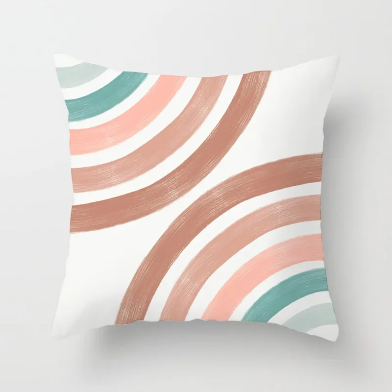 45X45CM Printed Panel Geometric Pillow Modern Minimalist  Office Cushion Cover Polyester