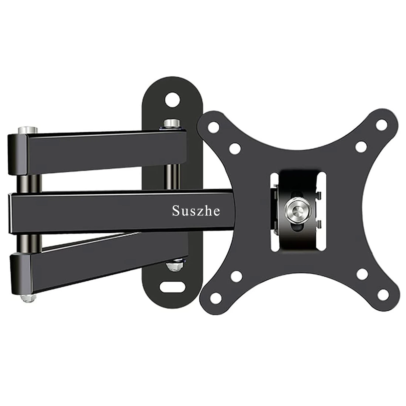 Suszhe TV Wall Mount, Articulating TV Mount, Easy to Install, Alloy Steel, Fits 10-32 inch, VESA 100x100, Holds 33 lbs, Black