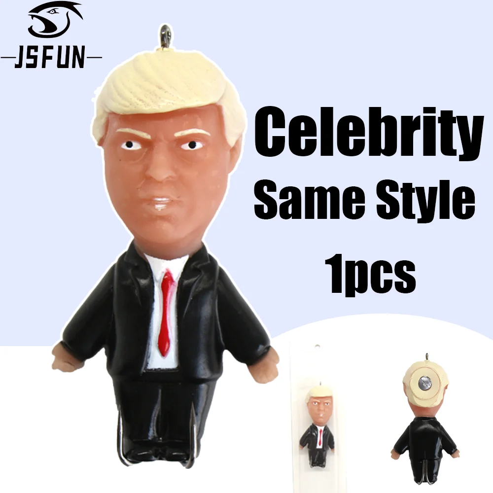 JSFUN, 1 шт., акриловые рождественские украшения в стиле Trump, рыболовные приманки, мягкая искусственная приманка для щуки, змеиной головы, окуня