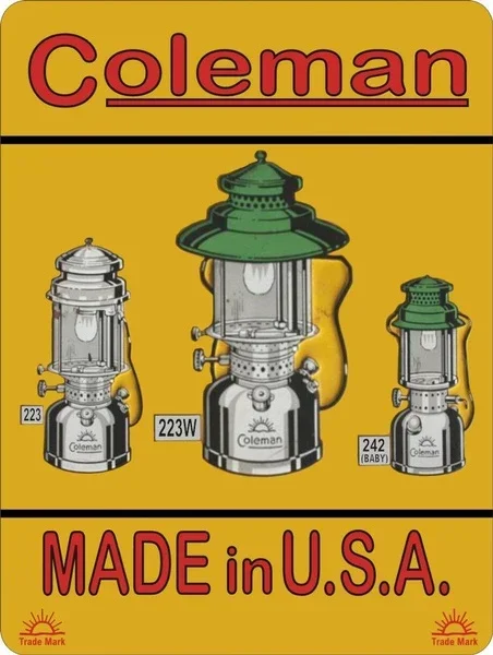 Coleman Lantern Lamp Camp Stove Christmas Metal Sign Wall Poster Wall Decor Home Office Bar Pub Store Garage 8x12 Inch